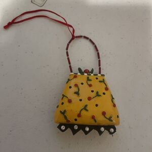 Dept 56 Ornament Yellow Purse Handbag Lollysticks Christmas